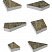 Тротуарные плиты "ОРИГАМИ" - Б.4.Фсм.8 Листопад гладкий Старый замок, комплект из 6 видов плит