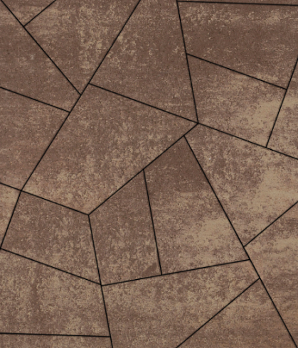 Тротуарные плиты "ОРИГАМИ" - Б.4.Фсм.8 Листопад гладкий Хаски, комплект из 6 видов плит