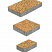 Тротуарная плитка "СТАРЫЙ ГОРОД" - А.1.ФСМ.4 Листопад гладкий Сахара, комплект из 3 видов плит