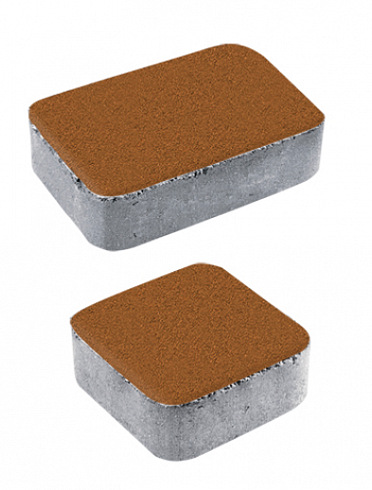 Тротуарные плиты "КЛАССИКО" - А.1.КО.4 Стандарт Оранжевый, комплект из 2 видов плит