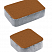 Тротуарные плиты "КЛАССИКО" - А.1.КО.4 Стандарт Оранжевый, комплект из 2 видов плит