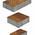 Тротуарные плиты "СТАРЫЙ ГОРОД" - Б.1.Фсм.8 Листопад гладкий Осень, комплект из 3 видов плит