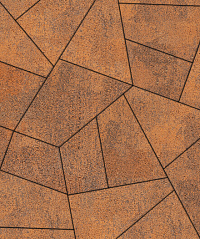 Тротуарные плиты "ОРИГАМИ" - Б.4.ФСМ.8 Листопад гранит Саванна, комплект из 6 видов плит