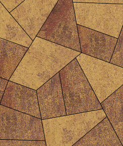 Тротуарные плиты "ОРИГАМИ" - Б.4.ФСМ.8 Листопад гранит Осень, комплект из 6 видов плит
