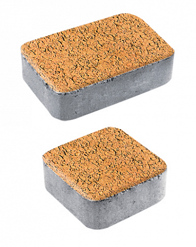 Тротуарная плитка "КЛАССИКО" - А.1.КО.4 Листопад гладкий Сахара, комплект из 2 видов плит