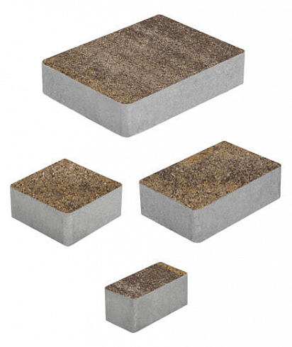 Тротуарная плитка "МЮНХЕН" - Б.2.ФСМ.6 Искусственный камень Доломит, комплект из 4 видов плит