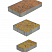 Тротуарная плитка "СТАРЫЙ ГОРОД" - А.1.ФСМ.4 Листопад гранит Саванна, комплект из 3 видов плит