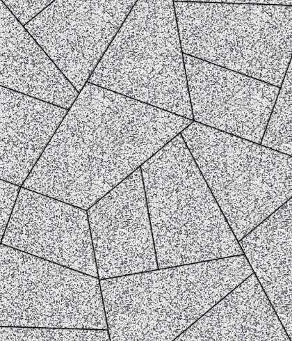 Тротуарные плиты "ОРИГАМИ" - Б.4.ФСМ.8 Стоунмикс Белый с чёрным, комплект из 6 видов плит