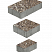 Тротуарные плиты "СТАРЫЙ ГОРОД" - Б.1.ФСМ.6 Листопад гранит Хаски, комплект из 3 видов плит