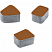 Тротуарные плиты "КЛАССИКО" - Б.2.КО.6 Стандарт Оранжевый, комплект из 3 видов плит