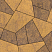 Тротуарные плиты "ОРИГАМИ" - Б.4.Фсм.8 Листопад гладкий Янтарь, комплект из 6 видов плит