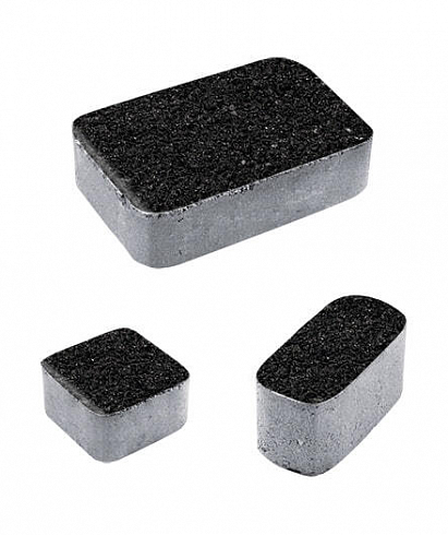 Тротуарная плитка "КЛАССИКО" - Б.1.КО.6 Стоунмикс Чёрный, комплект из 3 видов плит