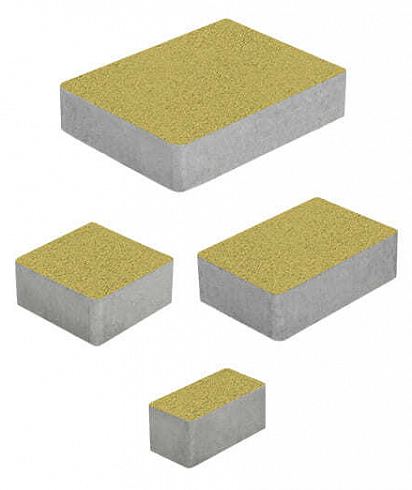 Тротуарные плиты "МЮНХЕН" - Б.2.ФСМ.6 Стандарт Жёлтый, комплект из 4 видов плит