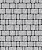 Тротуарная плитка "КЛАССИКО" - Б.1.КО.6 Стоунмикс Бело-чёрный, комплект из 3 видов плит