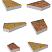Тротуарные плиты "ОРИГАМИ" - Б.4.Фсм.8 Листопад гладкий Саванна, комплект из 6 видов плит