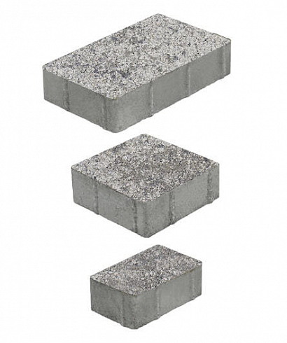 Тротуарная плитка "СТАРЫЙ ГОРОД" - Б.1.ФСМ.6 Искусственный камень Шунгит, комплект из 3 видов плит