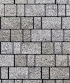 Тротуарная плитка "СТАРЫЙ ГОРОД" - А.1.ФСМ.4 Искусственный камень Шунгит, комплект из 3 видов плит