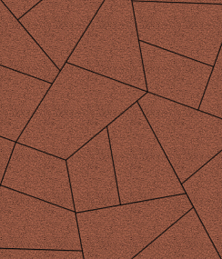 Тротуарные плиты "ОРИГАМИ" - Б.4.ФСМ.8 Стандарт (Гладкий) Красный, комплект из 6 видов плит