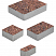 Тротуарные плиты "МЮНХЕН" - Б.2.ФСМ.6 Листопад гранит Осень, комплект из 4 видов плит
