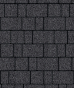 Тротуарная плитка "СТАРЫЙ ГОРОД" - А.1.ФСМ.4 Стоунмикс Чёрный, комплект из 3 видов плит