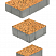 Тротуарные плиты "СТАРЫЙ ГОРОД" - Б.1.Фсм.8 Листопад гладкий Сахара, комплект из 3 видов плит