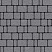 Тротуарные плиты "КЛАССИКО" - Б.1.КО.6 М Гранит Серый с чёрным, комплект из 2 видов плит