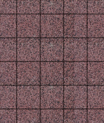Тротуарные плиты "КВАДРАТ" - Б.2.К.6 Гранит Красный с чёрным