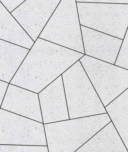 Тротуарные плиты "ОРИГАМИ" - Б.4.ФСМ.8 Стоунмикс Белый, комплект из 6 видов плит