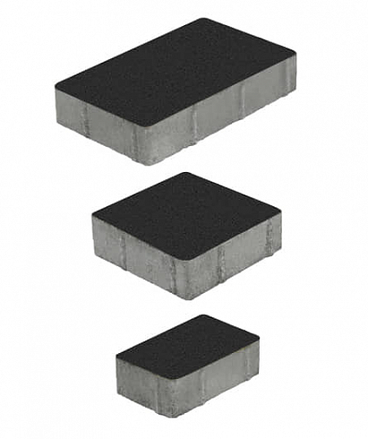 Тротуарная плитка "СТАРЫЙ ГОРОД" - А.1.ФСМ.4 Cтандарт Чёрный, комплект из 3 видов плит