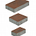 Тротуарная плитка "СТАРЫЙ ГОРОД" - А.1.ФСМ.4 Листопад гладкий Клинкер, комплект из 3 видов плит