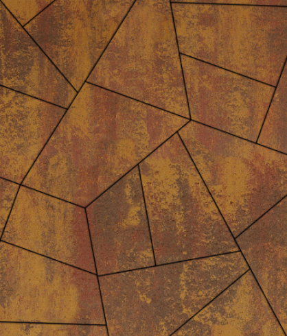 Тротуарные плиты "ОРИГАМИ" - Б.4.Фсм.8 Листопад гладкий Осень, комплект из 6 видов плит