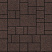 Тротуарная плитка "МЮНХЕН" - Б.2.ФСМ.6 Гранит Коричневый, комплект из 4 видов плит