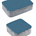 Тротуарные плиты "КЛАССИКО" - А.1.КО.4 Стандарт Синий, комплект из 2 видов плит