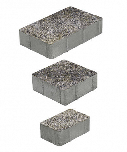 Тротуарные плиты "СТАРЫЙ ГОРОД" - Б.1.ФСМ.8 Искусственный камень Габбро, комплект из 3 видов плит