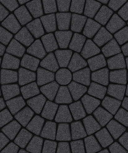 Тротуарная плитка "КЛАССИКО" - Б.2.КО.6 Стоунмикс Чёрный, комплект из 3 видов плит