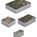 Тротуарные плиты "МЮНХЕН" - Б.2.ФСМ.6 Листопад гладкий Старый замок, комплект из 4 видов плит