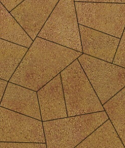 Тротуарные плиты "ОРИГАМИ" - Б.4.ФСМ.8 Листопад гранит Сахара, комплект из 6 видов плит
