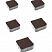 Тротуарные плиты "АНТИК" - Б.3.А.6 Гранит Коричневый комплект из 5 видов плит