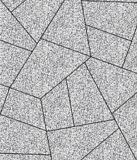 Тротуарные плиты "ОРИГАМИ" - Б.4.ФСМ.8 Стоунмикс Белый с чёрным, комплект из 6 видов плит