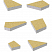 Тротуарные плиты "ОРИГАМИ" - Б.4.ФСМ.8 Стандарт (Гладкий) Жёлтый, комплект из 6 видов плит