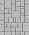 Тротуарная плитка "МЮНХЕН" - Б.2.ФСМ.6 Стоунмикс Бело-чёрный, комплект из 4 видов плит