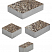 Тротуарные плиты "МЮНХЕН" - Б.2.ФСМ.6 Листопад гранит Хаски, комплект из 4 видов плит