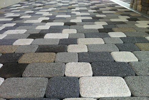 Тротуарная плитка "КЛАССИКО" - А.1.КО.4 Стоунмикс Серый с чёрным, комплект из 2 видов плит