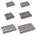 Тротуарная плитка "АНТАРА" - Б.1.АН.6 Искусственный камень Габбро, комплект из 6 видов плит
