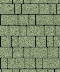Тротуарные плиты "СТАРЫЙ ГОРОД" - Б.1.ФСМ.8 Стандарт Зелёный, комплект из 3 видов плит