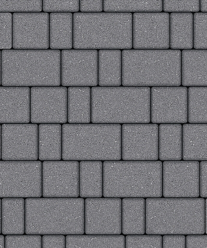 Тротуарные плиты "СТАРЫЙ ГОРОД" - Б.1.ФСМ.8 Гранит Серый, комплект из 3 видов плит