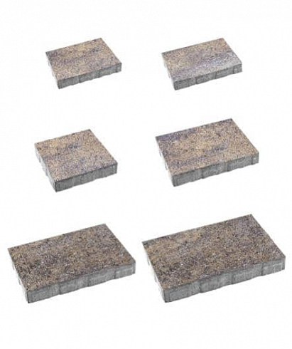 Тротуарная плитка "АНТАРА" - Б.1.АН.6 Искусственный камень Доломит, комплект из 6 видов плит