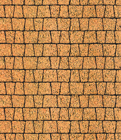 Тротуарные плиты "АНТИК" - Б.3.А.6 Листопад гладкий Сахара, комплект из 5 видов плит