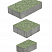 Тротуарные плиты "СТАРЫЙ ГОРОД" - Б.1.ФСМ.8 Гранит Зелёный, комплект из 3 видов плит