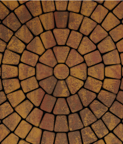 Тротуарные плиты "КЛАССИКО" - Б.2.КО.6 Листопад гладкий Осень, комплект из 3 видов плит